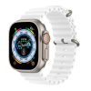 RMPACK Apple Watch Ultra 49mm Pótszíj Szilikon Óraszíj Soft Series Ocean Style Fehér