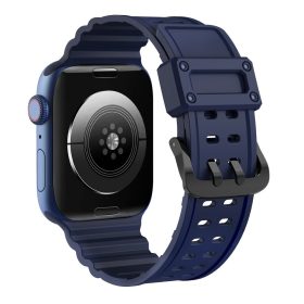   RMPACK Apple Watch Ultra 49mm Óraszíj Szilikon Pótszíj Army Style Series Dual Row Kék