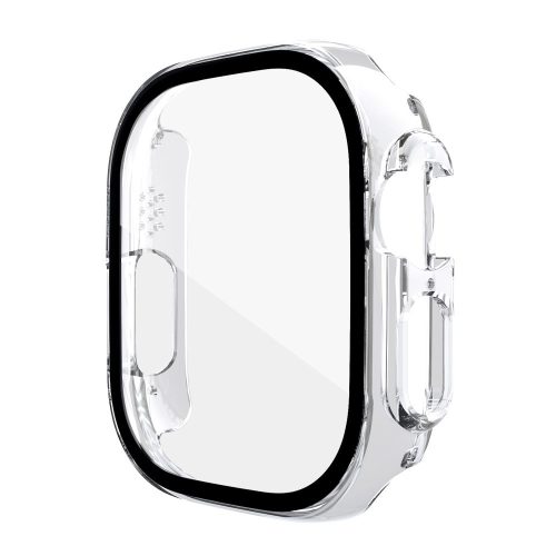 RMPACK Apple Watch Ultra 49mm Védőkeret Protection Cover Üvegfóliával Tempered Glass Áttetsző