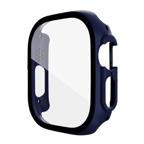 RMPACK Apple Watch Ultra 49mm Védőkeret Protection Cover Üvegfóliával Tempered Glass Sötétkék