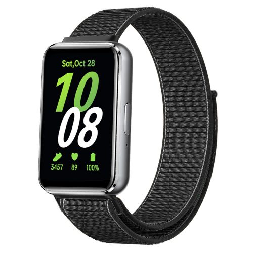 RMPACK Samsung Galaxy Fit3 Pótszíj Szövet Óraszíj - Nylon Szíj Fekete