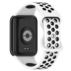   RMPACK Xiaomi Redmi Watch 4 Óraszíj Pótszíj Szilikon szíj DUAL COLOR Fehér/Fekete