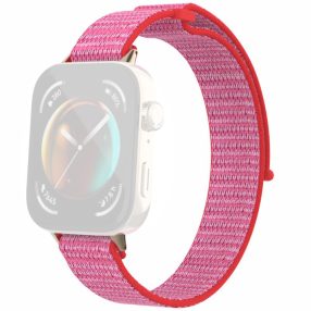   RMPACK Huawei Watch Fit 3 Szíj Szövet Óraszíj - Pótszíj Magic Tape Style Pink