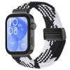 RMPACK Huawei Watch Fit 4 Óraszíj Pótszíj Watch Fit 4 Pro Szíj Szövet Fonott - Mágneses Csat Fekete-Fehér