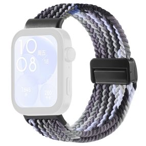   RMPACK Huawei Watch Fit 4 Óraszíj Pótszíj Watch Fit 4 Pro Szíj Szövet Fonott - Mágneses Csat Fekete-KávéBarna