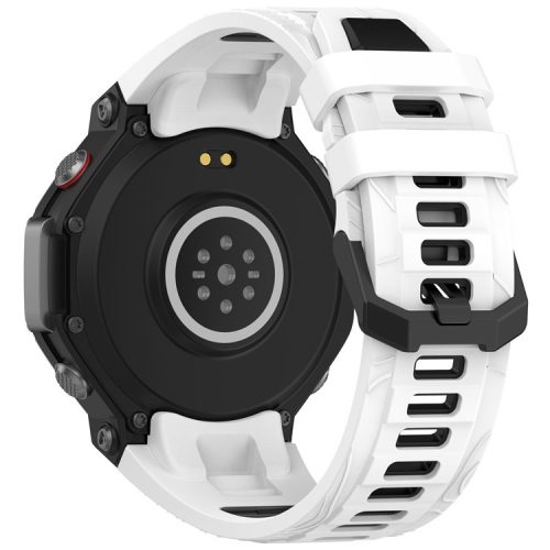 RMPACK Amazit T-Rex 3 Óraszíj Pótszíj Dual Color Style Szilikon Szíj Fehér-Fekete