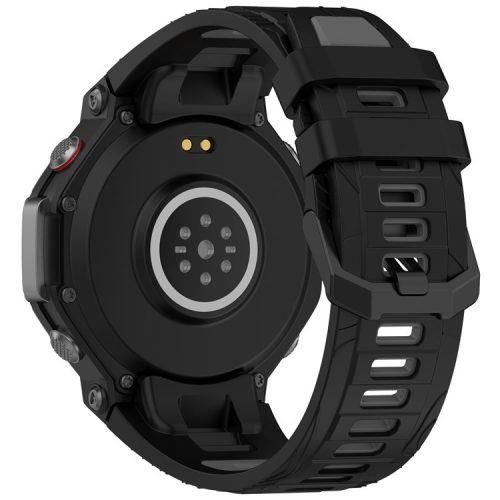 RMPACK Amazit T-Rex 3 Óraszíj Pótszíj Dual Color Style Szilikon Szíj Fekete-Szürke