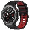 RMPACK Amazit T-Rex 3 Óraszíj Pótszíj Dual Color Style Szilikon Szíj Fekete-Piros