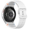 RMPACK Samsung Galaxy Watch 7 40mm 44mm Óraszíj Pótszíj - Sport Wave Style - Szilikon Szíj Fehér
