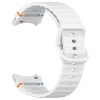 RMPACK Samsung Galaxy Watch 7 40mm 44mm Óraszíj Pótszíj - Sport Wave Style - Szilikon Szíj Fehér