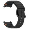 RMPACK Samsung Galaxy Watch 7 40mm 44mm Óraszíj Pótszíj - Sport Wave Style - Szilikon Szíj Fekete