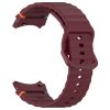 RMPACK Samsung Galaxy Watch 7 40mm 44mm Óraszíj Pótszíj - Sport Wave Style - Szilikon Szíj Bordó