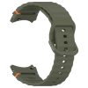 RMPACK Samsung Galaxy Watch 7 40mm 44mm Óraszíj Pótszíj - Sport Wave Style - Szilikon Szíj KatonaZöld