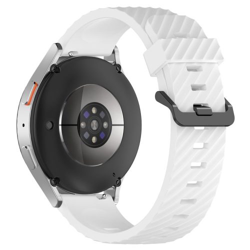 RMPACK Samsung Galaxy Watch 7 44mm 40mm Óraszíj Szilikon Pótszíj - Carbon Life Style Fehér