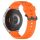 RMPACK Samsung Galaxy Watch 7 44mm 40mm Óraszíj Szilikon Pótszíj - Carbon Life Style Narancssárga