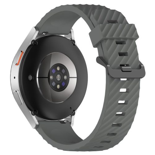 RMPACK Samsung Galaxy Watch 7 44mm 40mm Óraszíj Szilikon Pótszíj - Carbon Life Style SötétSzürke