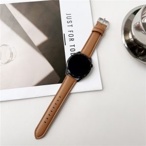   RMPACK Samsung Galaxy Watch 7 44mm 40mm Szíj - Bőrszíj Nappa Strap Pótszíj Óraszíj VilágosBarna