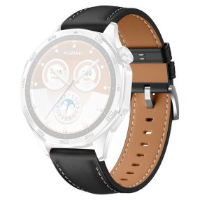   RMPACK Huawei Watch GT 5 46mm Bőrszíj Pótszíj Elegant Style Fekete