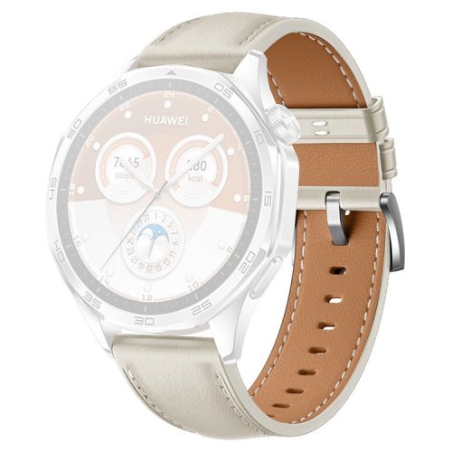 RMPACK Huawei Watch GT 5 46mm Bőrszíj Pótszíj Elegant Style Bézs
