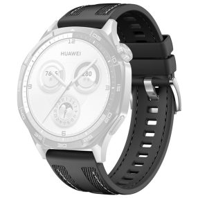   RMPACK Huawei Watch GT 5 46mm Óraszíj Pótszíj Sport Style Szíj Fekete