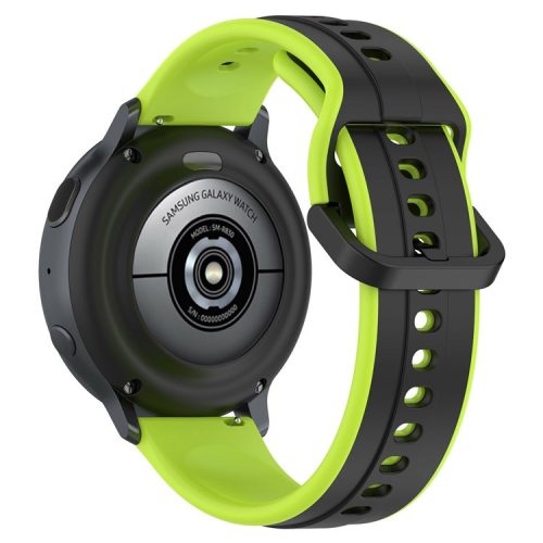 RMPACK Huawei Watch GT 5 46mm Pótszíj Óraszíj Szilikon DUAL Color Style Fekete-Lime