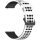 RMPACK Huawei Watch GT 5 46mm Szilikon Óraszíj Hole Style Minimal Pótszíj Fehér-Fekete
