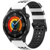 RMPACK Huawei Watch GT 5 46mm Szilikon Óraszíj Hole Style Minimal Pótszíj Fehér-Fekete