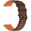 RMPACK Huawei Watch GT 5 46mm Szilikon Óraszíj Hole Style Minimal Pótszíj Fekete-Narancssárga