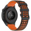 RMPACK Huawei Watch GT 5 46mm Szilikon Óraszíj Hole Style Minimal Pótszíj Fekete-Narancssárga
