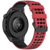 RMPACK Huawei Watch GT 5 46mm Szilikon Óraszíj Hole Style Minimal Pótszíj Piros-Fekete