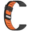 RMPACK Huawei Watch GT 5 46mm Óraszíj Future Twill Design Pótszíj Szilikon Szíj Fekete-Narancssárga