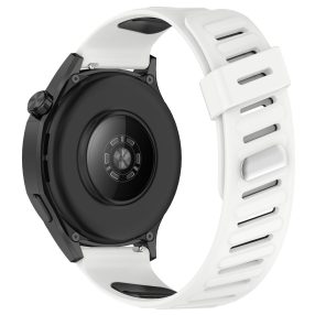   RMPACK Huawei Watch GT 5 46mm Óraszíj Future Twill Design Pótszíj Szilikon Szíj Fehér-Fekete