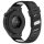 RMPACK Huawei Watch GT 5 46mm Óraszíj Future Twill Design Pótszíj Szilikon Szíj Fekete-Fehér