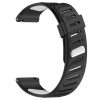 RMPACK Huawei Watch GT 5 46mm Óraszíj Future Twill Design Pótszíj Szilikon Szíj Fekete-Fehér