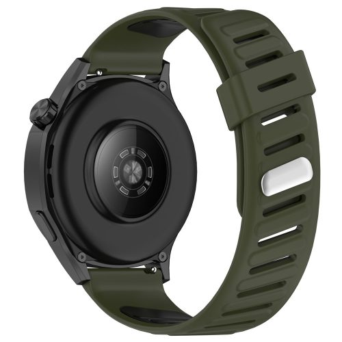 RMPACK Huawei Watch GT 5 46mm Óraszíj Future Twill Design Pótszíj Szilikon Szíj KatonaZöld-Fekete