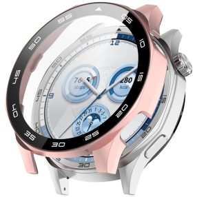   RMPACK Huawei Watch GT 5 46mm Védőkeret + Beépített Tempered Glass Kijelzővédő Rózsaarany
