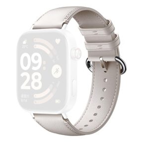   RMPACK Xiaomi Redmi Watch 5 Bőrszíj Pótszíj - Leather Style Óraszíj Bézs