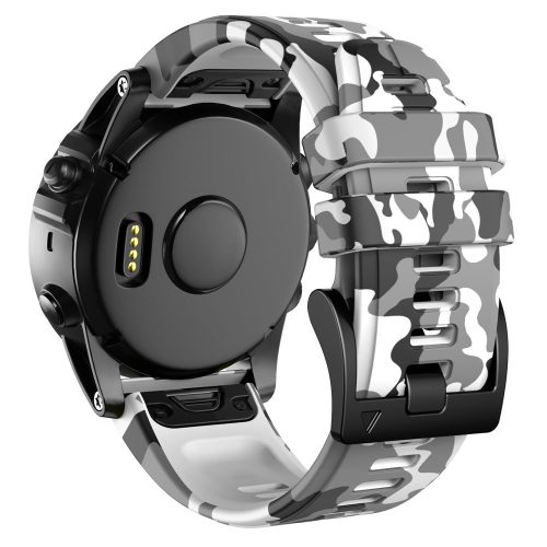 RMPACK Garmin Fenix Enduro / Tactix Delta / Tactix 7 Pro 26mm Szilikon Óraszíj Gyorscsatlakozóval - Fehér Terepminta