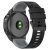 RMPACK Garmin Fenix 7 Pro Kétszínű Csíkos Szilikon Óraszíj - Fekete / Szürke