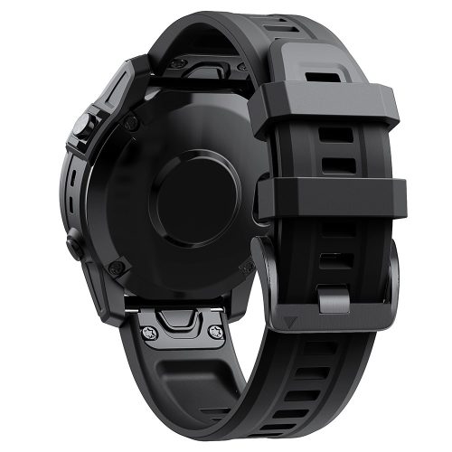 RMPACK Garmin Fenix 7 / 7 Pro QuickFit 22mm Szilikon Óraszíj - Fekete