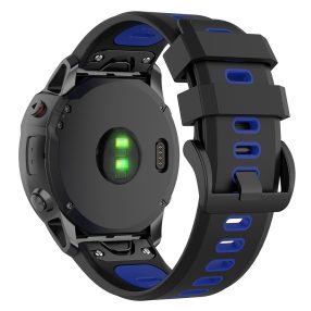   RMPACK Garmin Fenix 7X / 7X Pro QuickFit 26mm Szilikon Óraszíj - Fekete / Kék