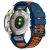 RMPACK Garmin Fenix 7 / 7 Pro 22mm Kétszínű Szilikon Óraszíj 3 Soros Szellőző Lyukakkal - Kék / Narancs
