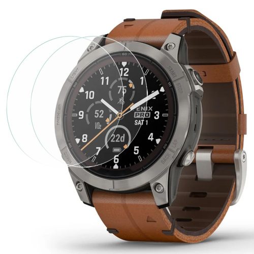RMPACK Garmin Fenix 7 Pro Edzett Üveg Kijelzővédő 2db 2.5D Ívelt Széllel