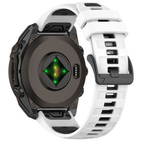   RMPACK Gyorskioldós Szilikon Óraszíj Garmin Forerunner 570 47mm / Fenix 8 47mm / Fenix E 47mm / Fenix 7 Pro 22mm – Fehér / Fekete