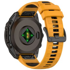   RMPACK Gyorskioldós Szilikon Óraszíj Garmin Forerunner 570 47mm / Fenix 8 47mm / Fenix E 47mm / Fenix 7 Pro 22mm – Narancs / Fekete