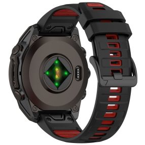   RMPACK Gyorskioldós Szilikon Óraszíj Garmin Forerunner 570 47mm / Fenix 8 47mm / Fenix E 47mm / Fenix 7 Pro 22mm – Fekete / Piros