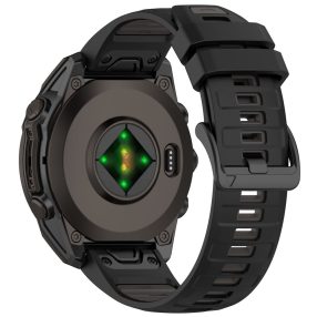   RMPACK Gyorskioldós Szilikon Óraszíj Garmin Forerunner 570 47mm / Fenix 8 47mm / Fenix E 47mm / Fenix 7 Pro 22mm – Fekete / Szürke