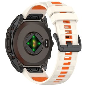   RMPACK Gyorskioldós Szilikon Óraszíj Garmin Forerunner 570 47mm / Fenix 8 47mm / Fenix E 47mm / Fenix 7 Pro 22mm – Starlight / Narancs