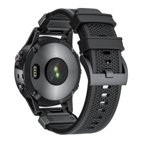   RMPACK Sport Szilikon Óraszíj Garmin Fenix 8 47mm / Fenix E 47mm 22mm – Fekete