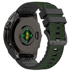   RMPACK Nylon Szilikon Óraszíj Garmin Fenix 8 47mm / 7 / 6 / 5 / Forerunner 965 22mm – Katonazöld